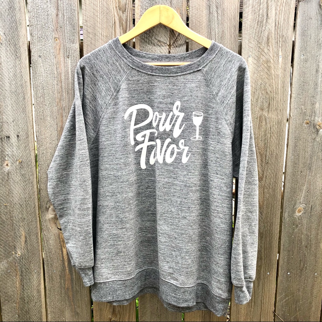 *Wildfox | Gray "Pour Favor" Statement Sweatshirt M